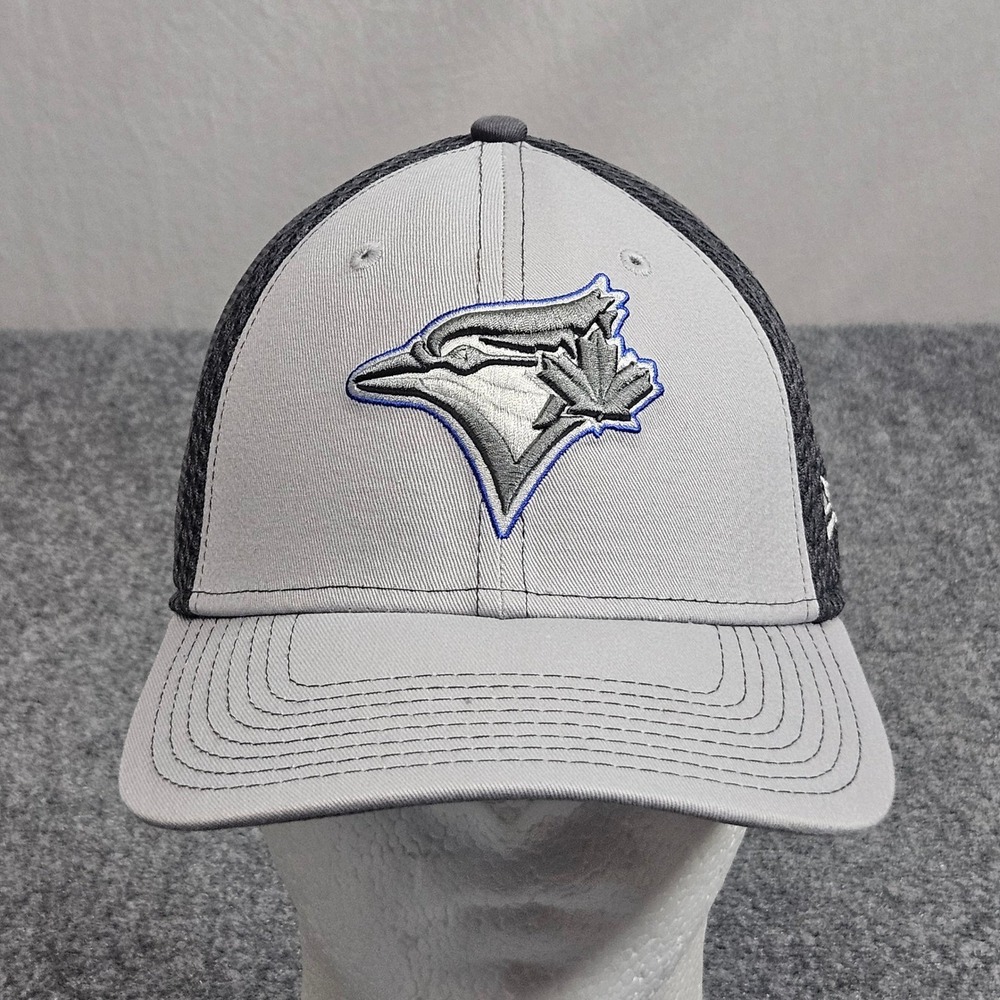Toronto Blue Jays Hat New Era 39THIRTY S M Grey Stretch Fit Baseball Cap MLB